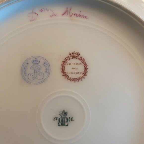 19th Century French Sevres Chateau des Tuileries Gilt Porcelain Plate - Picture 2 of 4